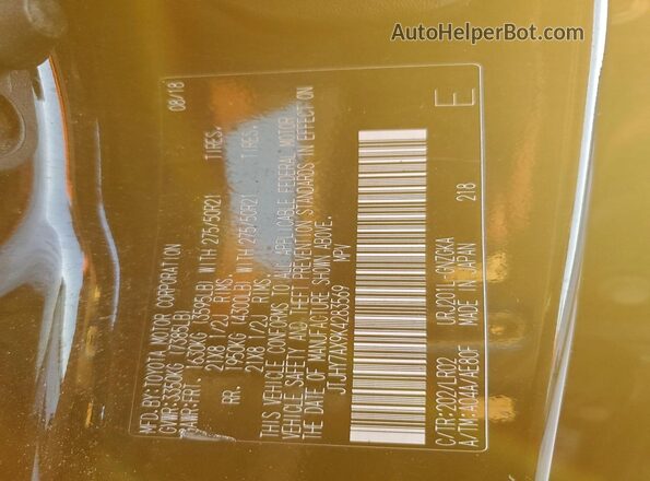JTJHY7AX9K4283569 2019 LEXUS LX Black 360 interior view