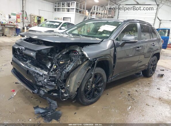 JTM16RFV2NJ015675 2022 TOYOTA RAV4 HYBRID Gray Front left