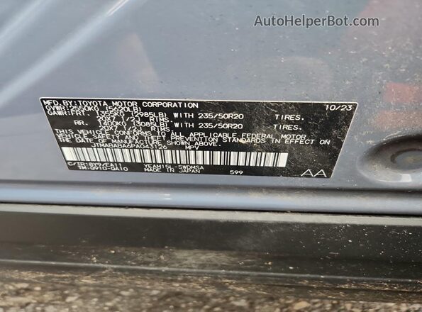 JTMABABA6PA043126 2023 SUBARU SOLTERRA Gray 