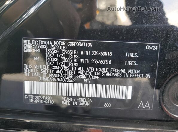 JTMABABA7RA070662 2024 SUBARU SOLTERRA Black 