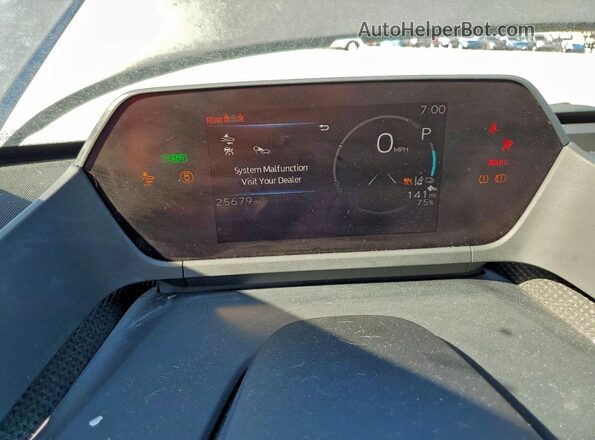 JTMABABAXPA012610 2023 TOYOTA BZ4X Blue Vista del cuadro de instrumentos