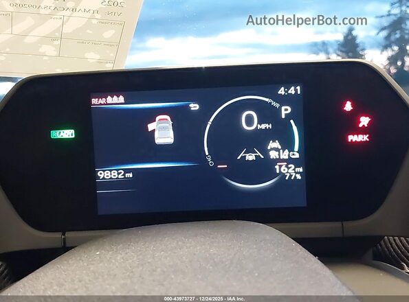 JTMABACA3SA092050 2025 TOYOTA BZ4X Gray Вид задніх сидінь