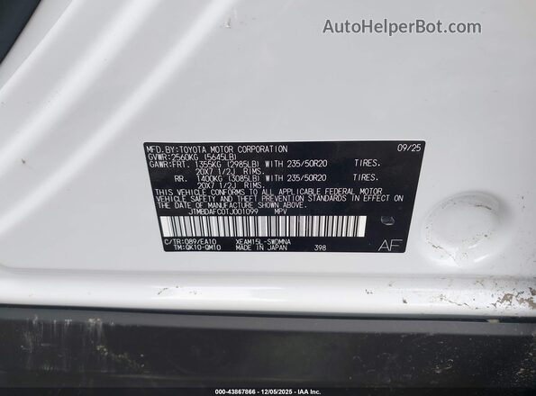 JTMBDAFCOTJ001099 2026 SUBARU SOLTERRA White Շարժիչի բաժամունքի տեսք
