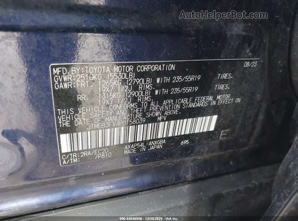 JTMEB3FV4PD158039 2023 TOYOTA RAV4 PRIME Dark Blue Вид подкапотного пространства