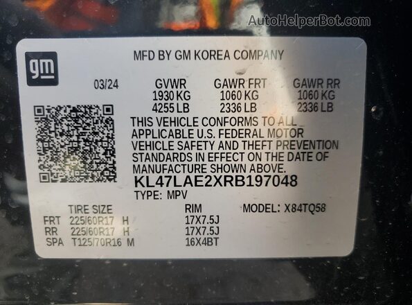 KL47LAE2XRB197048 2024 BUICK OTHER Black Սալոնի 360 աստիճան տեսք
