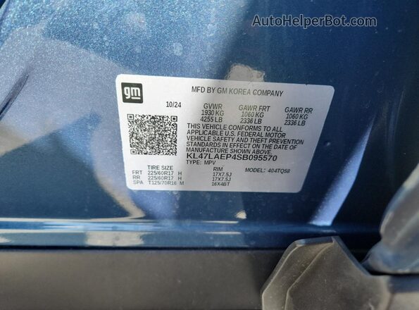 KL47LAEP4SB095570 2025 BUICK OTHER Синий Вид наклейки с VIN-кодом