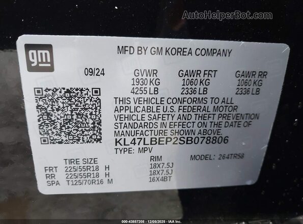 KL47LBEP2SB078806 2025 BUICK OTHER Black Շարժիչի բաժամունքի տեսք