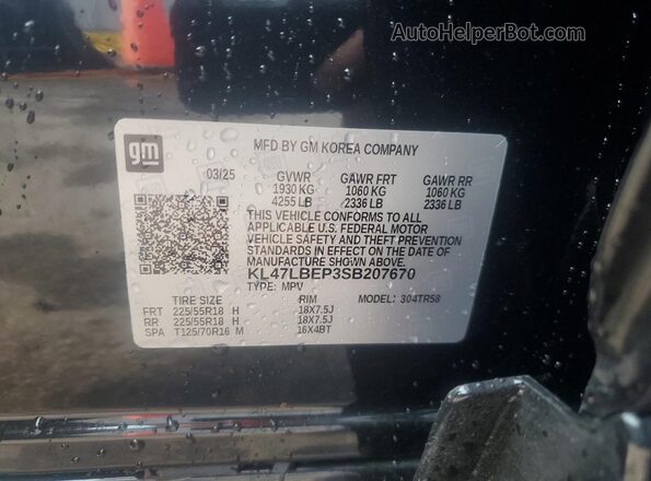 KL47LBEP3SB207670 2025 BUICK OTHER Black Vista interior de 360 grados