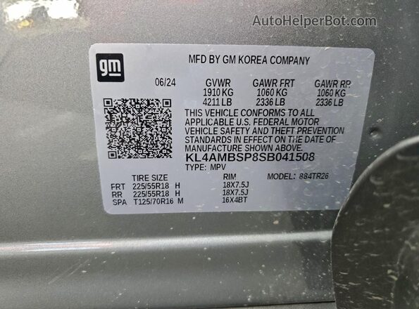 KL4AMBSP8SB041508 2025 BUICK ENCORE Silver 