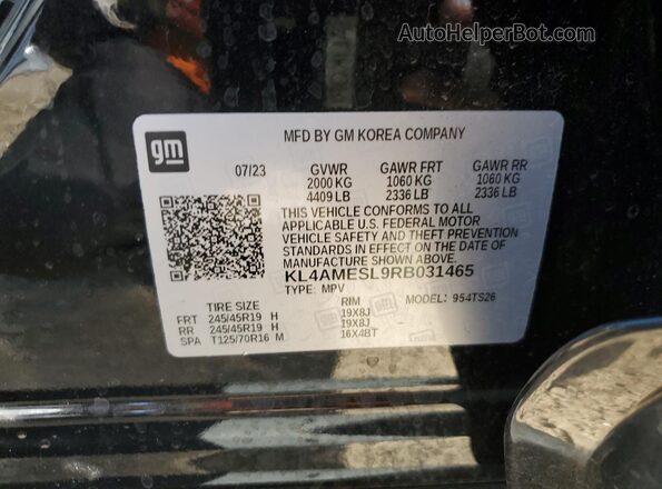 KL4AMESL9RB031465 2024 BUICK ENCORE Black ძრავის განყოფილების ხედი