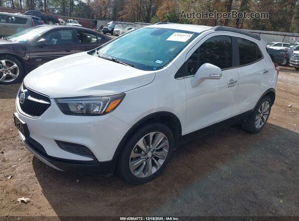 KL4CJASB2JB678179 2018 BUICK ENCORE White Առջևի ձախ երեք քառորդ տեսարան