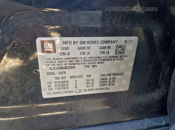 KL4CJASB8JB532840 2018 BUICK ENCORE Black 