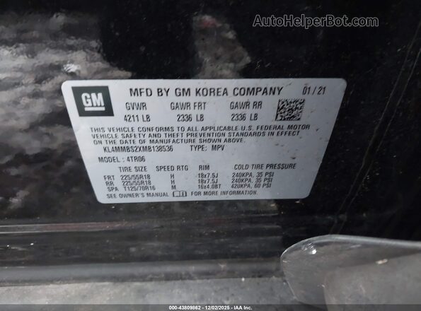 KL4MMBS2XMB138536 2021 BUICK ENCORE Black 