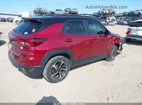 KL79MTSL4NB010382 2022 CHEVROLET TRAILBLAZER Burgundy Rear right