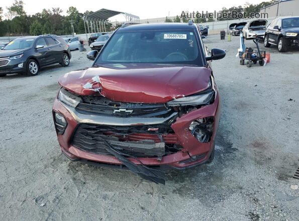 KL79MTSLXNB115993 2022 CHEVROLET TRAILBLAZER Burgundy წინა ხედი