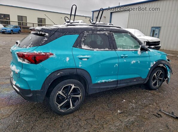 KL79MUSL1MB153875 2021 CHEVROLET TRAILBLAZER Turquoise უკანა მარჯვენა