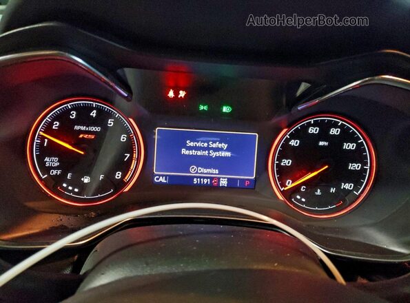 KL79MUSL1MB153875 2021 CHEVROLET TRAILBLAZER Turquoise ხელსაწყოთა პანელის ხედი