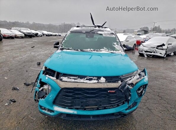 KL79MUSL1MB153875 2021 CHEVROLET TRAILBLAZER Turquoise წინა ხედი