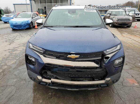 KL79MVSL3NB128080 2022 CHEVROLET TRAILBLAZER Blue Вид спереду