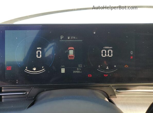 KM8HBCAB5RU070397 2024 HYUNDAI KONA Silver Vista del cuadro de instrumentos