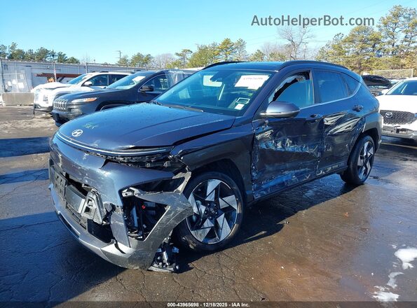 KM8HECA35RU156311 2024 HYUNDAI KONA Blue წინა მარცხენა ხედი სამი მეოთხედიდან