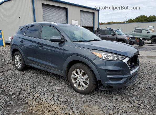 KM8J33A49MU340904 2021 HYUNDAI TUCSON Синий Передняя правая четверть