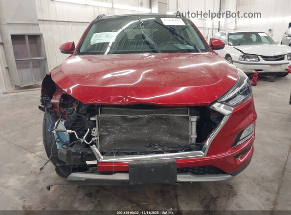 KM8J3CAL5MU355441 2021 HYUNDAI TUCSON Red Widok wnętrza z tyłu
