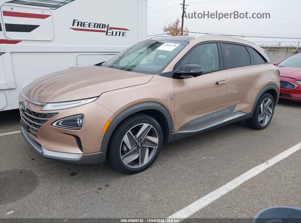 KM8J84A66MU014664 2021 HYUNDAI NEXO Gold წინა მარცხენა ხედი სამი მეოთხედიდან