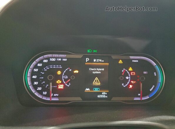 KM8JBDA28NU042983 2022 HYUNDAI TUCSON Silver Вид щитка приладів