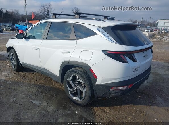 KM8JFCA18NU077481 2022 HYUNDAI TUCSON HYBRID White Հետևի ձախ