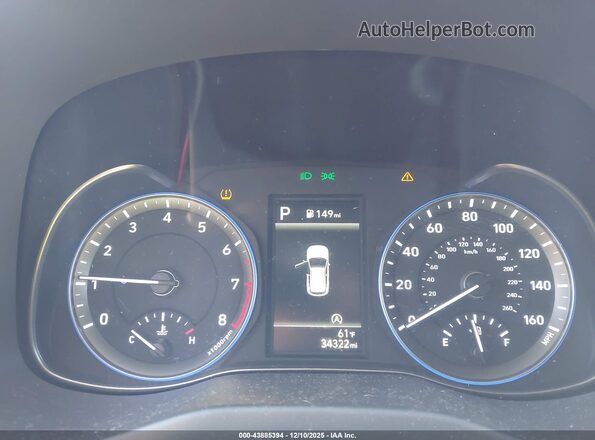 KM8K62AB2NU854017 2022 HYUNDAI KONA Белый Вид задних сидений
