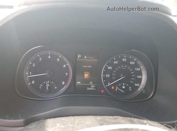 KM8K6CAB5PU975360 2023 HYUNDAI KONA White Widok zestawu wskaźników