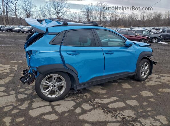 KM8K6CAB7NU853497 2022 HYUNDAI KONA Blue Trasero derecho