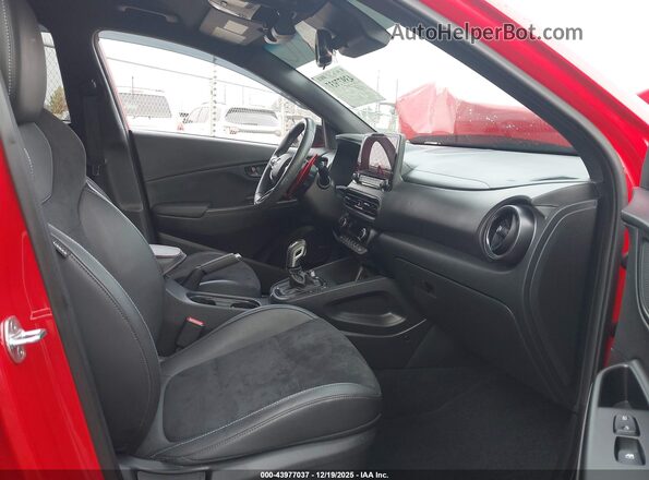 KM8KH3AC8NU002375 2022 HYUNDAI KONA N Red წინა სალონის ხედი