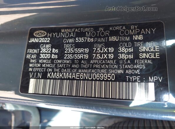 KM8KM4AE6NU069950 2022 HYUNDAI IONIQ 5 Gray Вид підкапотного простору