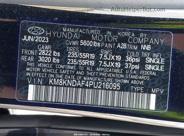 KM8KNDAF4PU216095 2023 HYUNDAI IONIQ 5 Black Widok komory silnika