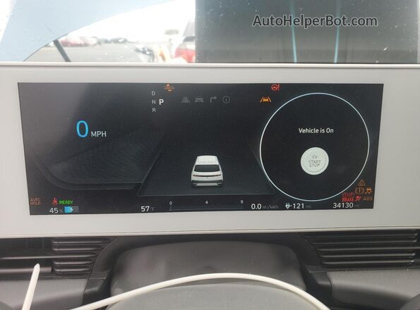 KM8KNDAF6NU094191 2022 HYUNDAI IONIQ Blue ხელსაწყოთა პანელის ხედი