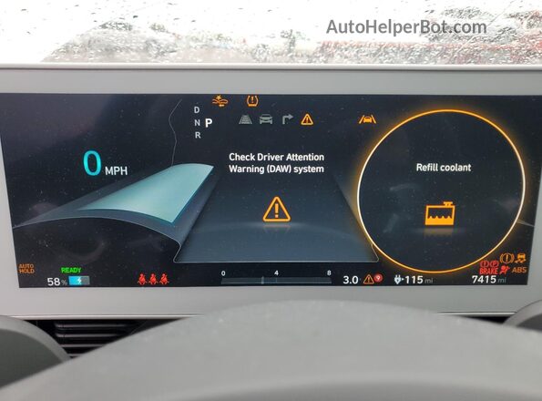KM8KNDDF0RU294453 2024 HYUNDAI IONIQ White Instrument cluster view