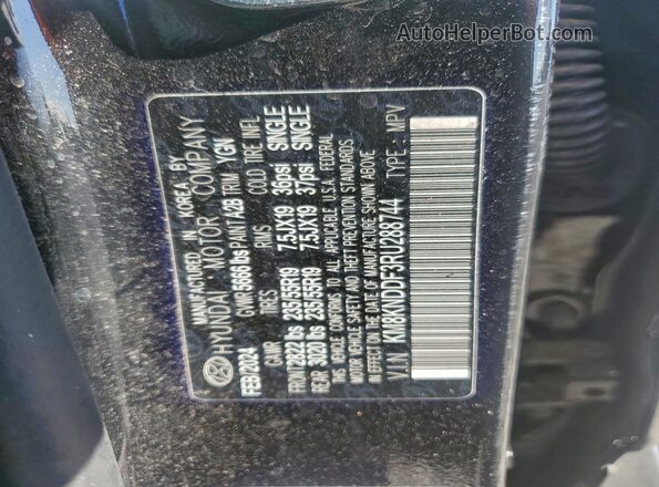 KM8KNDDF3RU288744 2024 HYUNDAI IONIQ Black Widok naklejki z numerem VIN