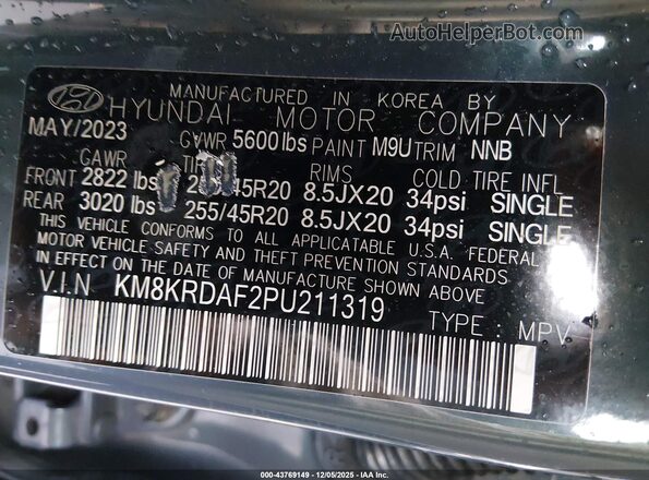 KM8KRDAF2PU211319 2023 HYUNDAI IONIQ 5 Blue Engine compartment view