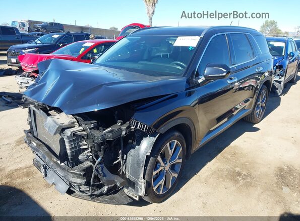 KM8R44HE5LU061761 2020 HYUNDAI PALISADE Dark Blue წინა მარცხენა ხედი სამი მეოთხედიდან