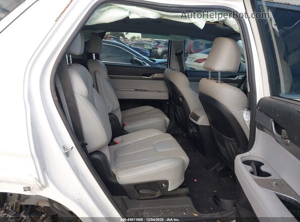KM8R44HE5NU436115 2022 HYUNDAI PALISADE White VIN კოდის სტიკერის ხედი