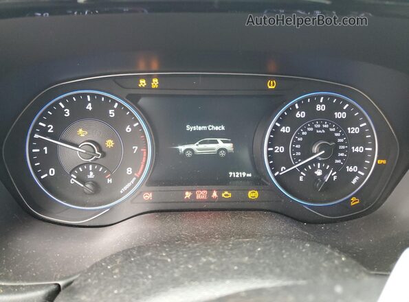 KM8R4DHE7LU030513 2020 HYUNDAI PALISADE Gray Widok zestawu wskaźników