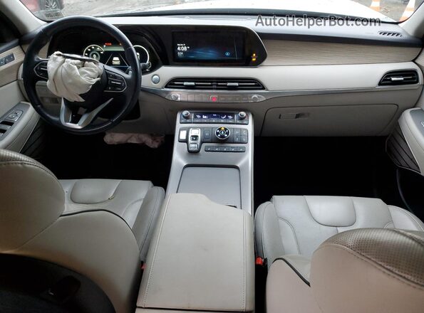 KM8R5DHE8MU249043 2021 HYUNDAI PALISADE Gray წინა პანელის ხედი