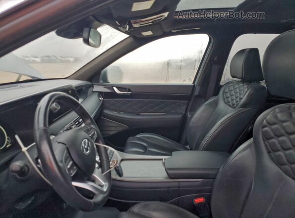KM8R7DHE2NU465398 2022 HYUNDAI PALISADE Серый Вид салона спереди