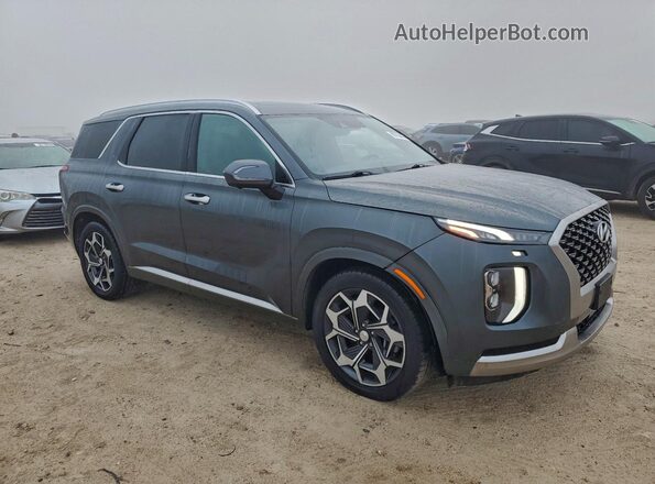 KM8R7DHE2NU465398 2022 HYUNDAI PALISADE Серый Передняя правая четверть
