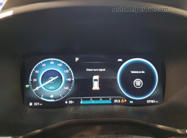 KM8S2DA17MU011329 2021 HYUNDAI SANTA Gray ხელსაწყოთა პანელის ხედი