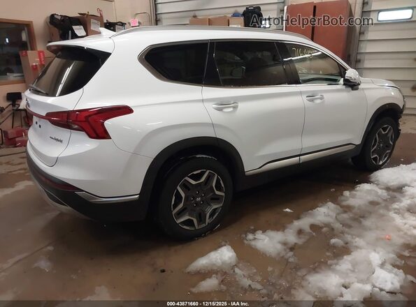 KM8S3DA11MU002753 2021 HYUNDAI SANTA FE HYBRID White Trasero derecho