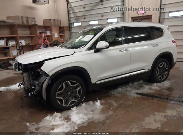 KM8S3DA11MU002753 2021 HYUNDAI SANTA FE HYBRID White Vista tres cuartos delantera izquierda