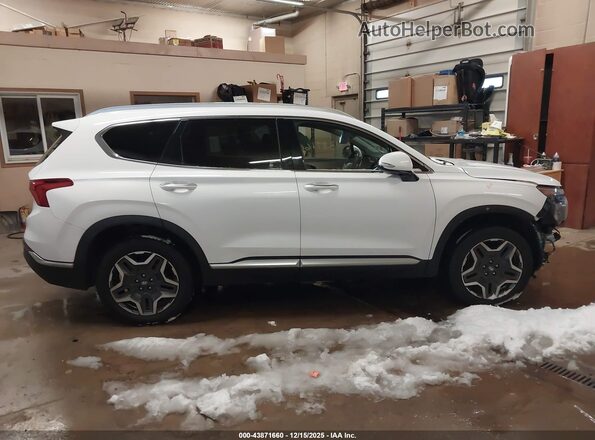 KM8S3DA11MU002753 2021 HYUNDAI SANTA FE HYBRID White Vista interior trasera